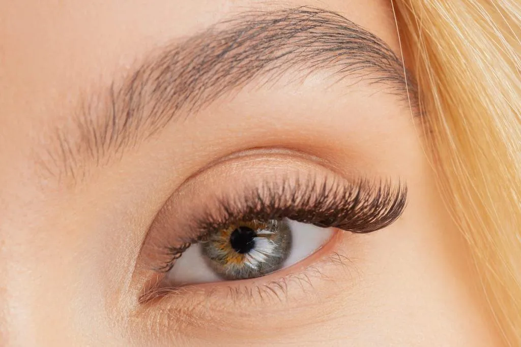 Wimpern-Mapping Schlupflider: Cat Eye-Effekt, Nahaufnahme