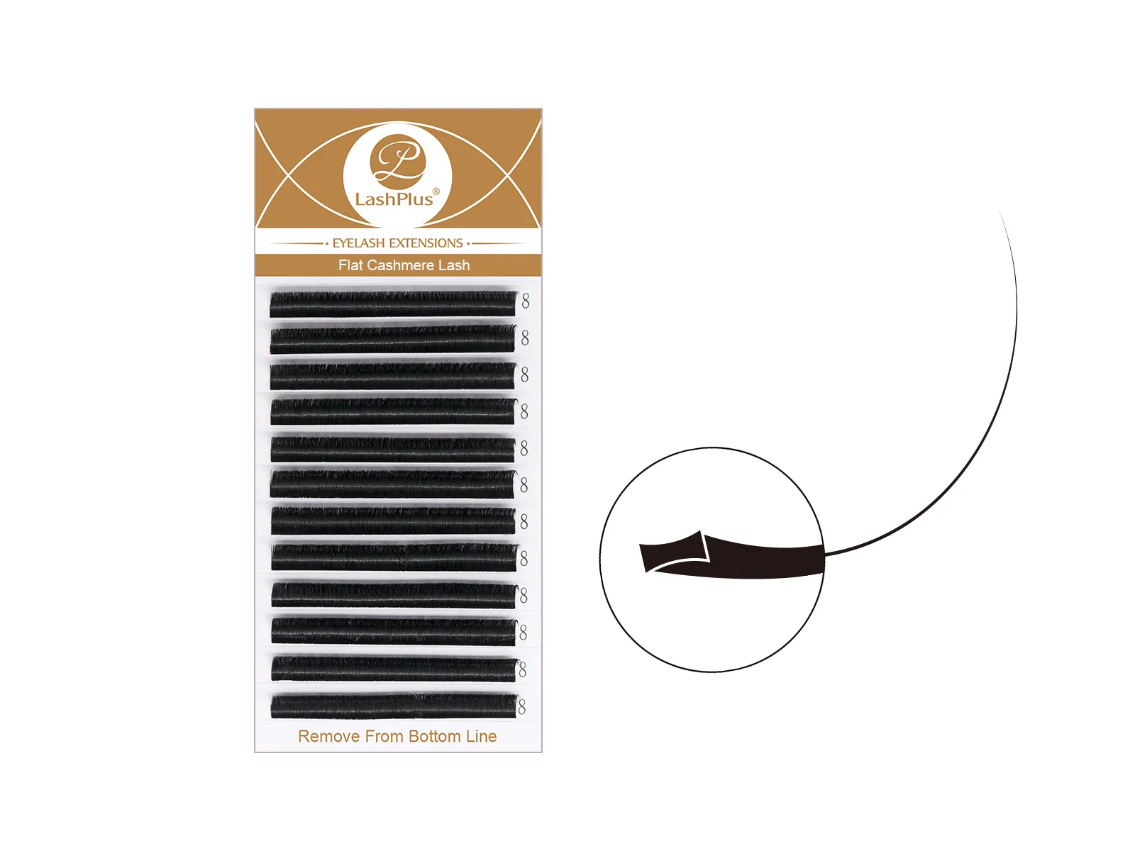 LashPlus Flat (Ellipsen) Wimpernverlängerung im Tray